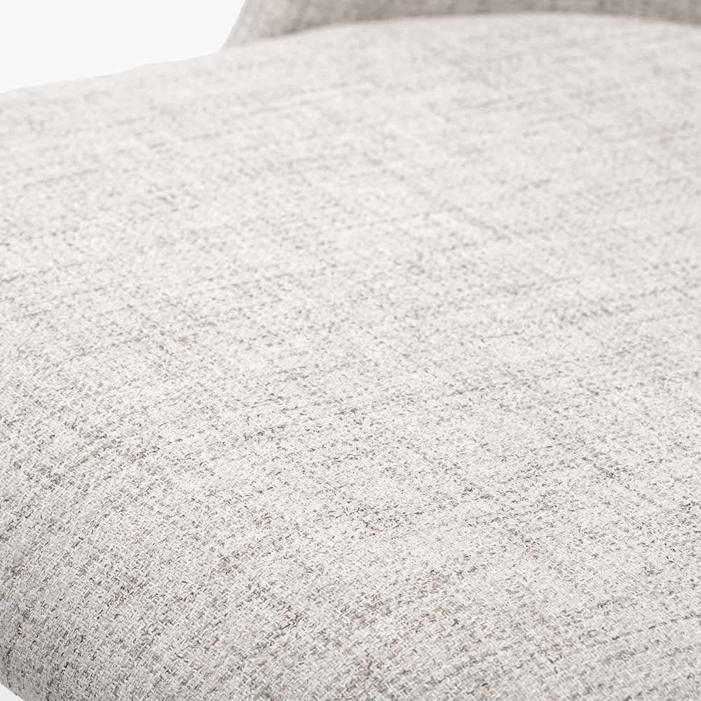 Turi Pebble Grey Linen & Black Metal Dining Chair